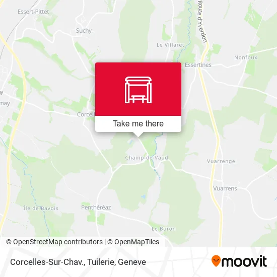 Corcelles-Sur-Chav., Tuilerie map