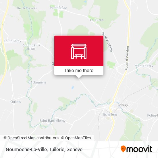 Goumoens-La-Ville, Tuilerie map