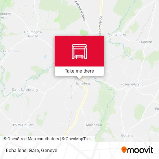 Echallens, Gare map