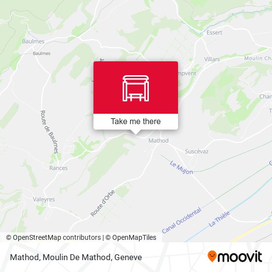 Mathod, Moulin De Mathod map