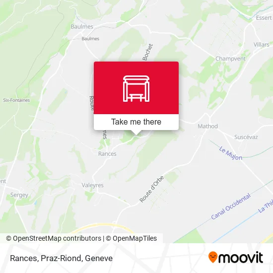 Rances, Praz-Riond map