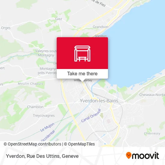 Yverdon, Rue Des Uttins plan
