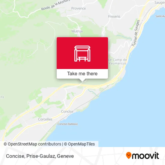 Concise, Prise-Gaulaz map