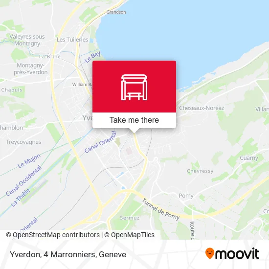 Yverdon, 4 Marronniers map