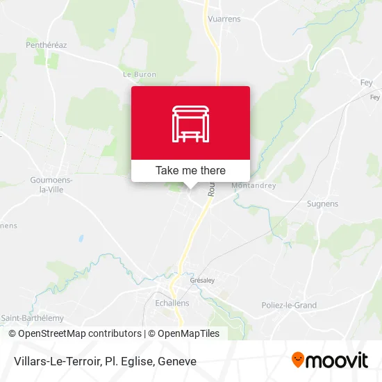 Villars-Le-Terroir, Pl. Eglise map