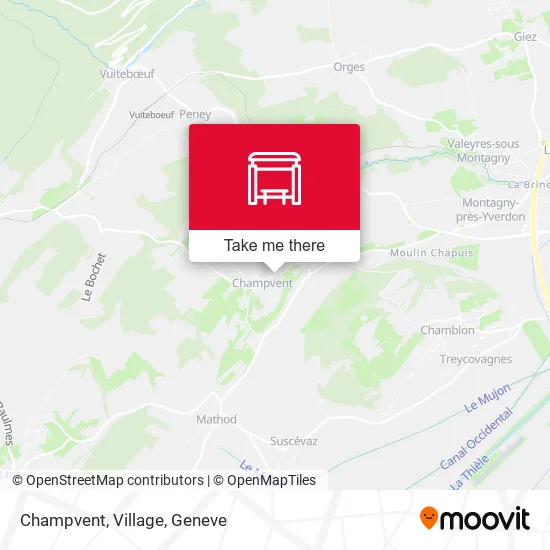 Champvent, Village map