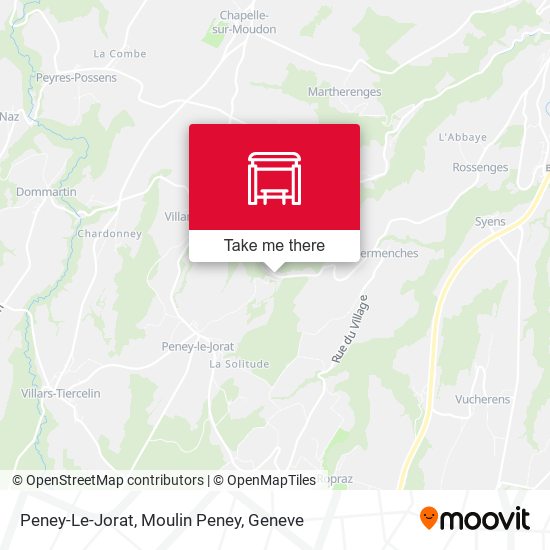 Peney-Le-Jorat, Moulin Peney map