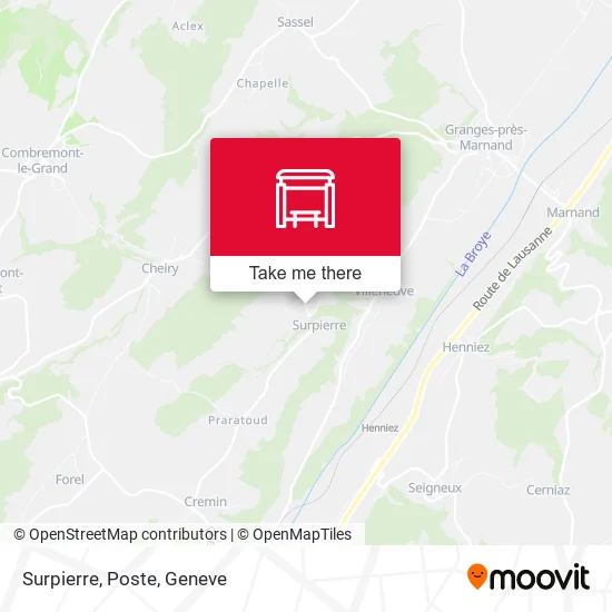 Surpierre, Poste map