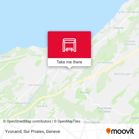 Yvonand, Sur Priales map