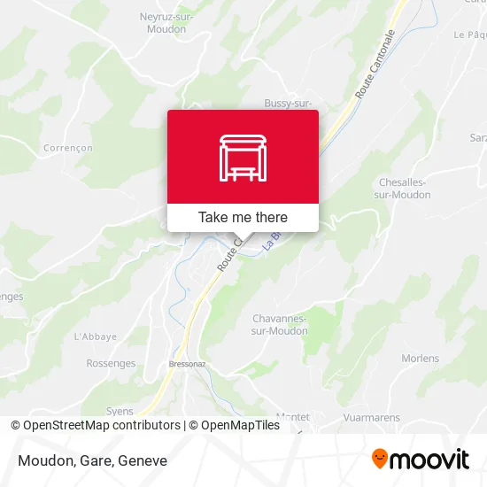 Moudon, Gare map
