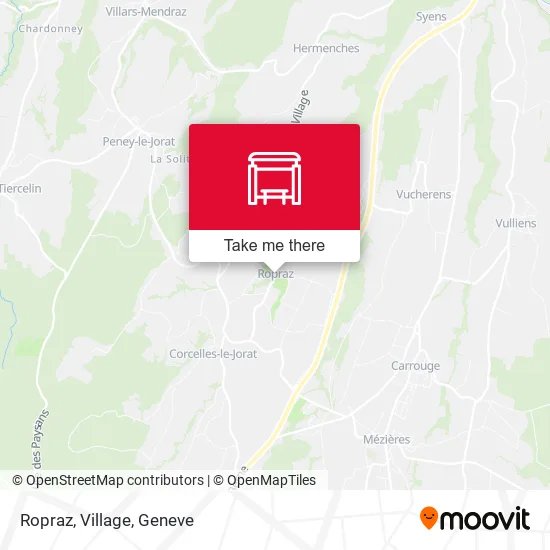 Ropraz, Village map