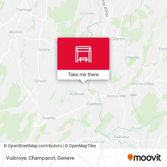 Vuibroye, Champacot map