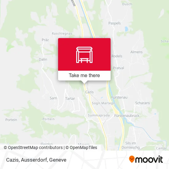 Cazis, Ausserdorf map