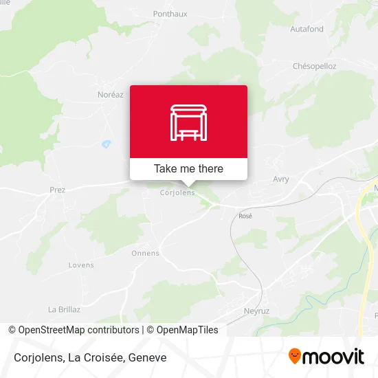 Corjolens, La Croisée map