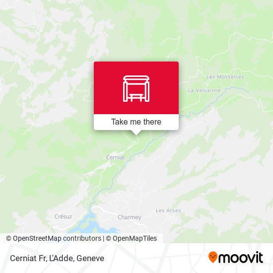 Cerniat Fr, L'Adde map