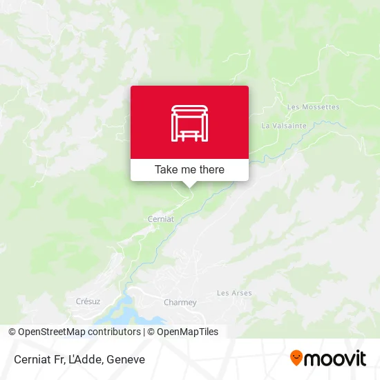 Cerniat Fr, L'Adde map