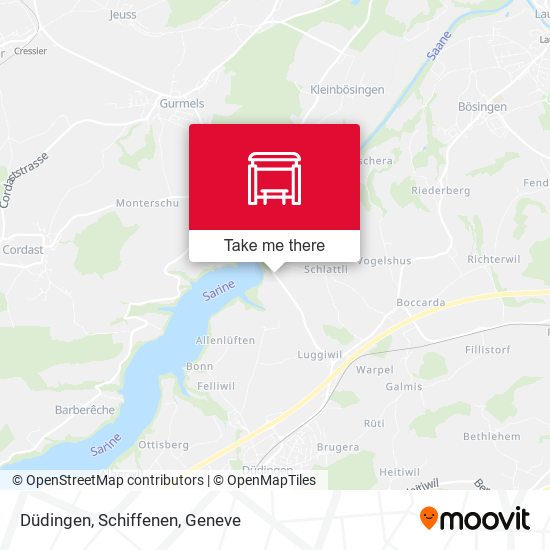 Düdingen, Schiffenen map