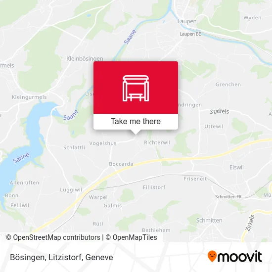 Bösingen, Litzistorf map