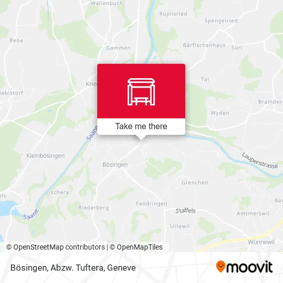 Bösingen, Abzw. Tuftera map