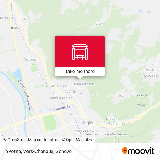 Yvorne, Vers-Chenaux map