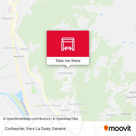 Corbeyrier, Vers La Doey map