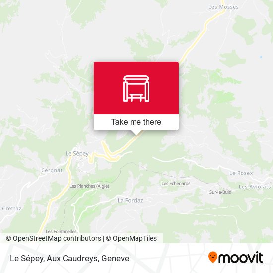 Le Sépey, Aux Caudreys map