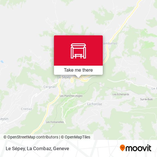 Le Sépey, La Combaz map