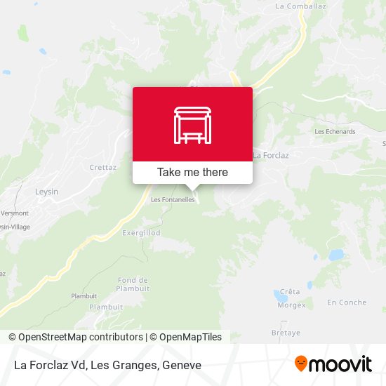 La Forclaz Vd, Les Granges map