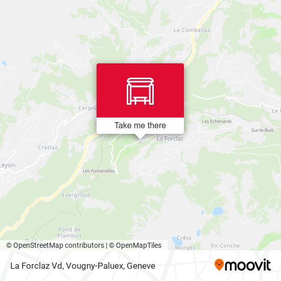 La Forclaz Vd, Vougny-Paluex map