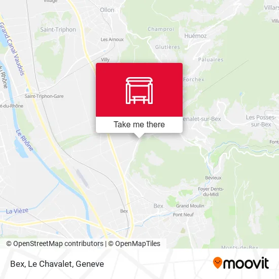 Bex, Le Chavalet map