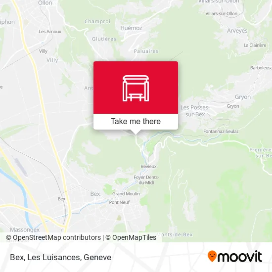 Bex, Les Luisances map