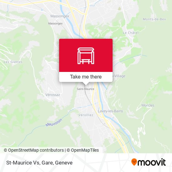 St-Maurice Vs, Gare map