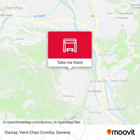 Daviaz, Vers-Chez-Combe map