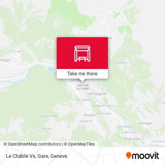 Le Châble Vs, Gare map