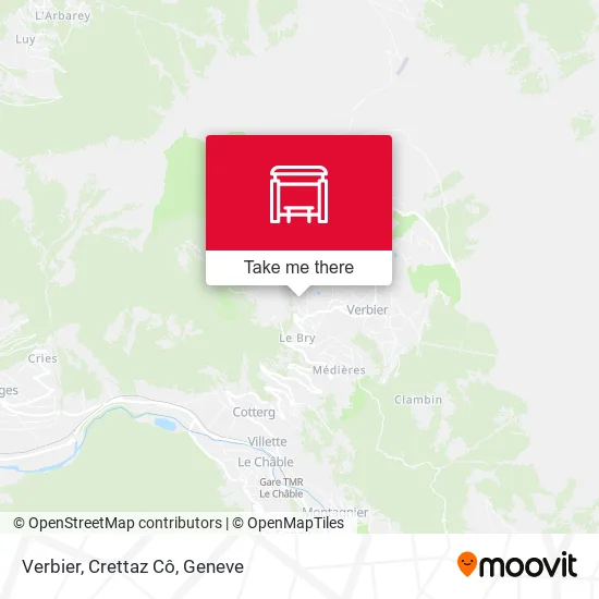 Verbier, Crettaz Cô map