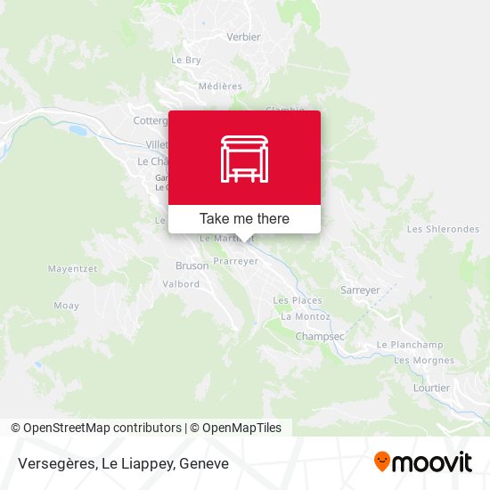 Versegères, Le Liappey map