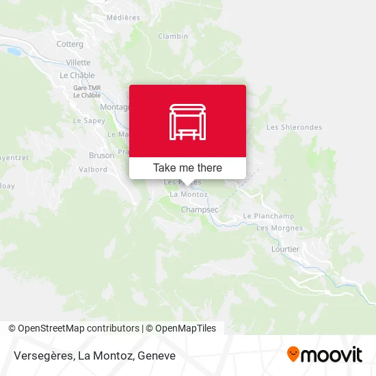 Versegères, La Montoz map