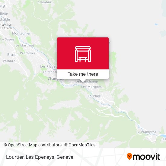 Lourtier, Les Epeneys map