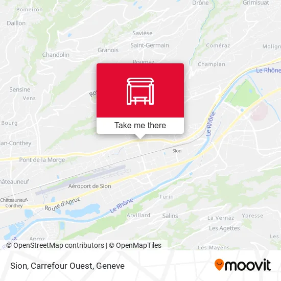 Sion, Carrefour Ouest map