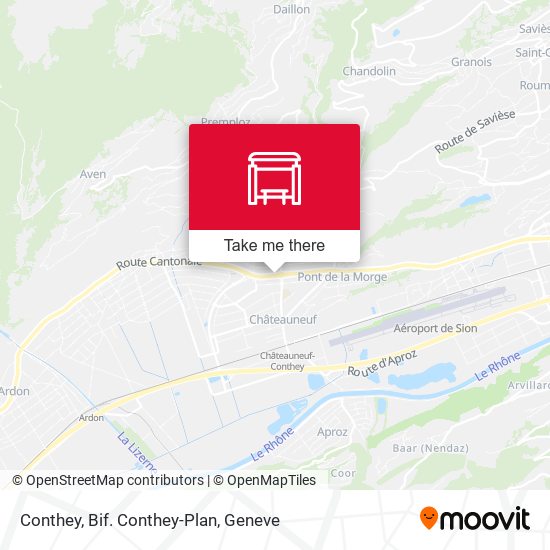 Conthey, Bif. Conthey-Plan map