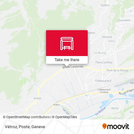 Vétroz, Poste map