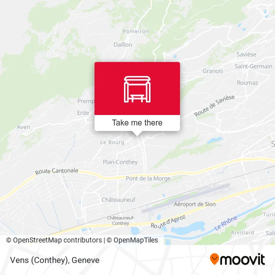 Vens (Conthey) map