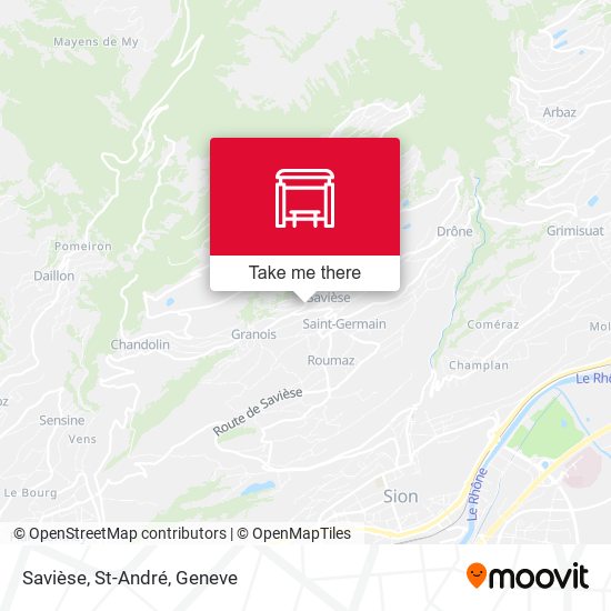 Savièse, St-André map