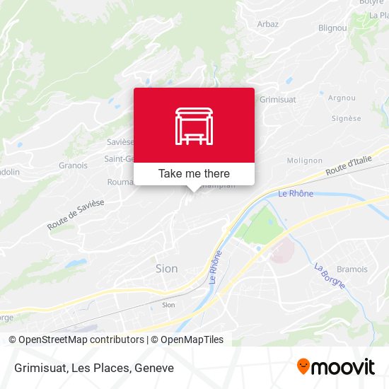 Grimisuat, Les Places map