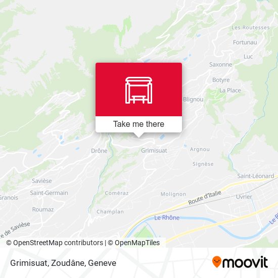 Grimisuat, Zoudâne map