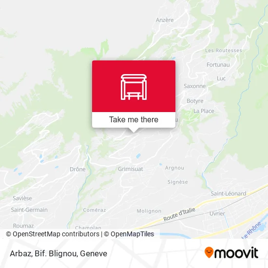 Arbaz, Bif. Blignou map