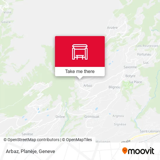 Arbaz, Planèje map