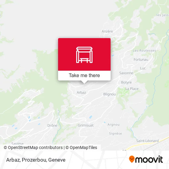 Arbaz, Prozerbou map