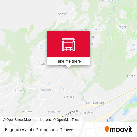 Blignou (Ayent), Promanson map