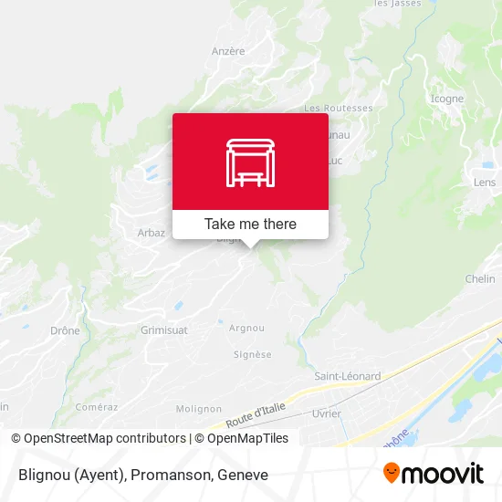 Blignou (Ayent), Promanson map